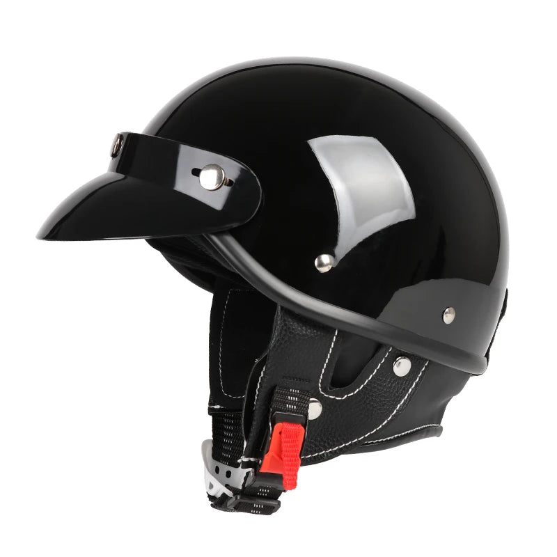 Motorcycle half helmet unisex retro personalized helmet for boys and girls motorcycle for all seasons riding and cruising