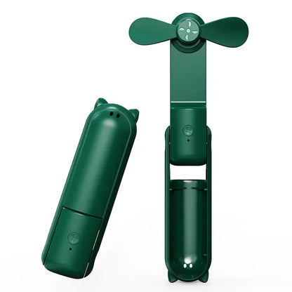 Portable Hand Held Fan with USB Rechargeable 2000mAh Battery, Foldable, Small,or Girls, Travel For Women, Outdoor Amagi