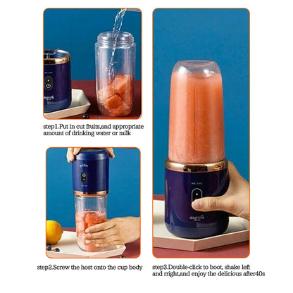 400ml Electric Juice Maker Portable Blender Smoothie Mini Juicer Fruit Machine