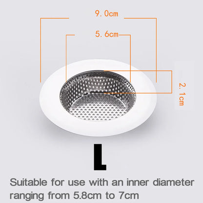 1/2Pcs Kitchen Sink Filter Stainless Steel Mesh Drain Stopper Sewer Mesh Strainers Bathroom Sink Strainer Drain Hole Filter Trap