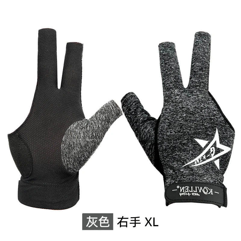 KONLLEN Pool Glove Fingerless Gloves Left Hand Gloves Snooker Gloves Pool Cue Gloves Carom Gloves Durable Billiards Accessories