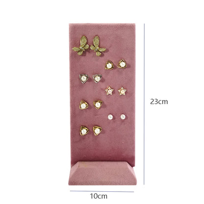 Pink Velvet Jewelry Organizer Trays Earrings Rings Holder Stud Ear Watch Bangle Storage Tray Jewelry Counter Jewelry Display