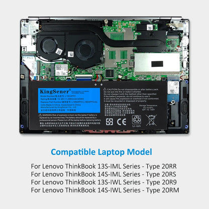 KingSener L18C4PF0 L18M4PF0 L18D4PF0 Laptop Battery For Lenovo ThinkBook 13s 14s 13s-IWL 13s-20R90071GE 14s-IWL 14s-20rm0009us