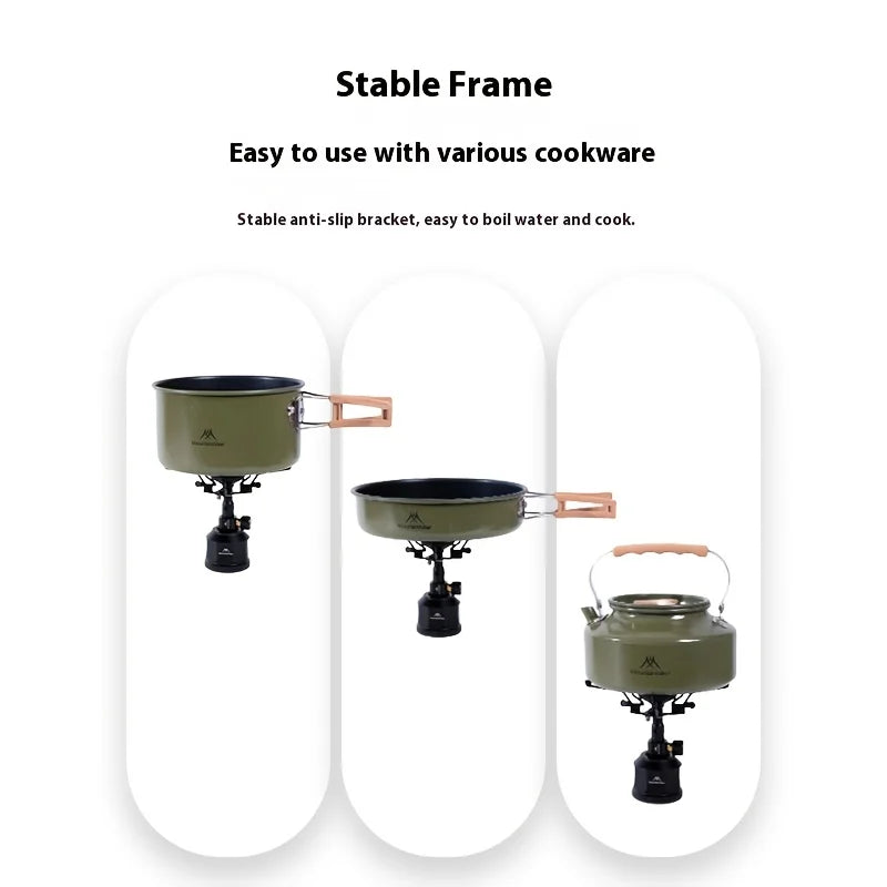 Portable outdoor picnic camping coffee stove, small stove, suitable for camping, lightweight stove mini stove head, butane stove