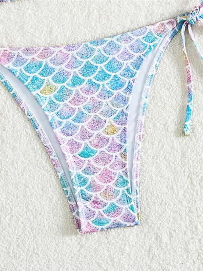 XS - L Printed Halter High Leg Cut Bikini Women Swimwear Female Swimsuit Two-pieces Bikini set Bather Bathing Suit Swim K5302