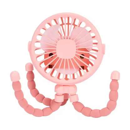 Baby Stroller Fan Hand Held Rechargeable USB Bladeless Small Folding Fans Mini Ventilator Silent Table Outdoor Cooler Neck Fan