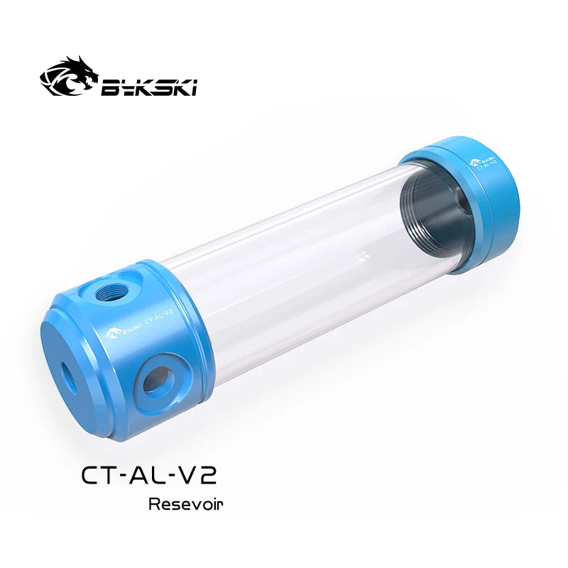 BYKSKI 150/260/200mm Length x 50MM Diameter Acrylic POM  Double Cylindrical Water-Cooled Tank Reservoir Cover CT-AL-V2/CT-POM-V2