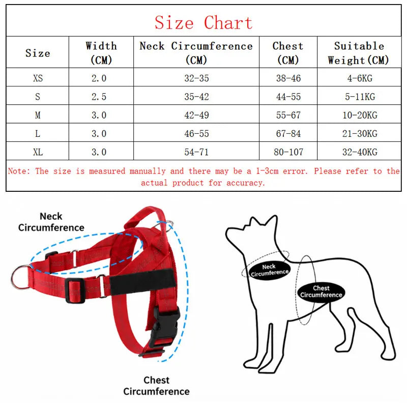 Anti-Pull Dog Chest Harness Adjustable Reflective Nylon Pupoy Vest with Dual D-Ring Breathable Mesh Walking Harness Pet Supplies