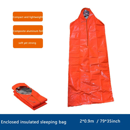Outdoor emergency sleeping bag bundle pocket with reflective strip, ship rescue, anti overheating, camping and warmth equipment