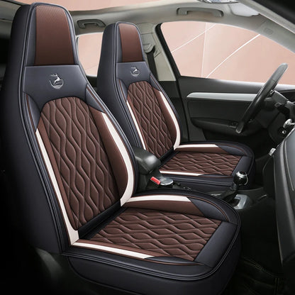 Universal Single  Car Seat Cover - Full-Wrap Design  Perforated PU Leather (Breathable & Durable), All-Season Fit for Most Cars