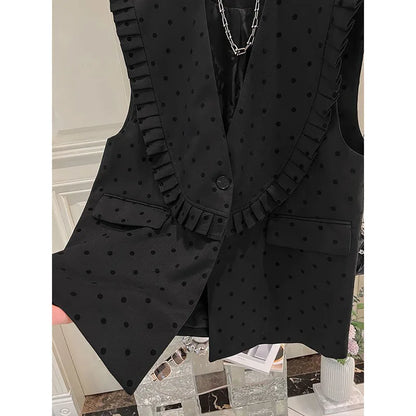 Ladies Vest Jacket 2025 Summer Leisure And Comfort Korean Women Waistcoat Temperament Fashion High-Quality Female Coat.