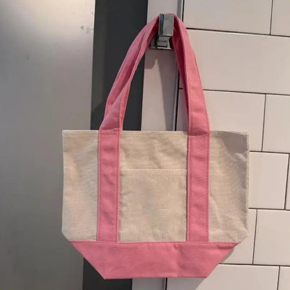 Large Canvas Tote Bag Minimalist Commuter Shoulder Bag Reusable Shopping Tote Fashionable Laptop Sleeve for Women Men Students
