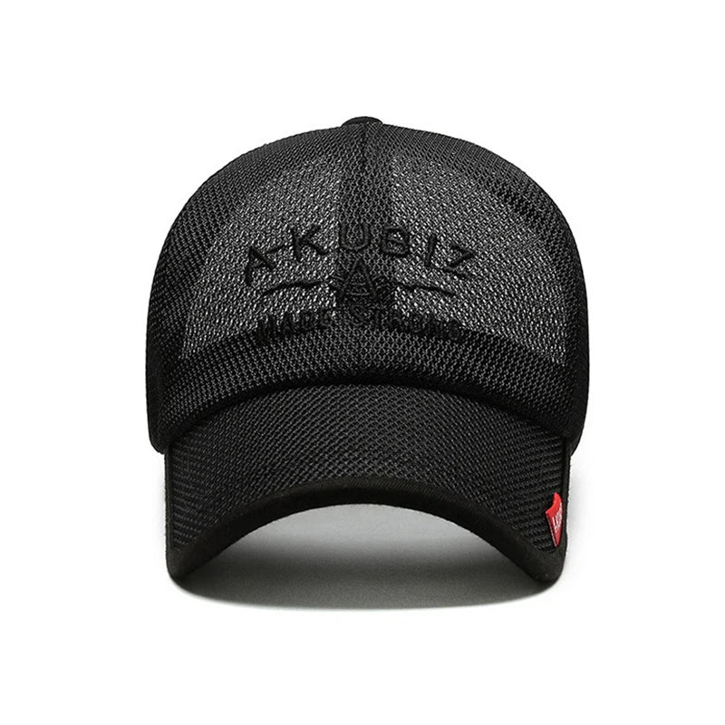 Men's Summer Mesh Breathable Baseball Cap Outdoor Quick Dry Golf Sport Fishing Visor Sun Hats Man Male Solid Color Snapback Caps