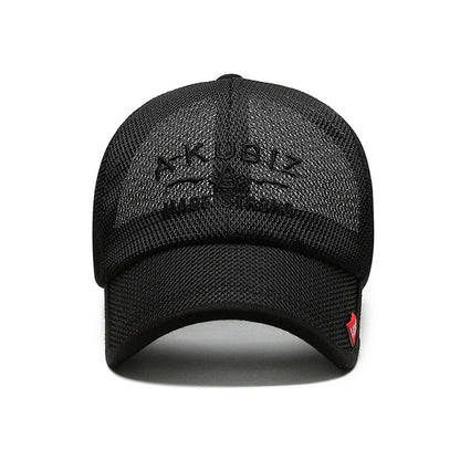 Men's Summer Mesh Breathable Baseball Cap Outdoor Quick Dry Golf Sport Fishing Visor Sun Hats Man Male Solid Color Snapback Caps