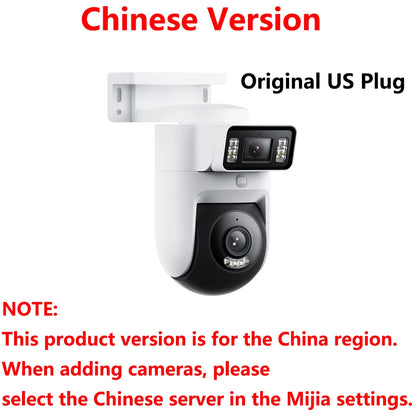 New Xiaomi Outdoor Camera 4 Dual Lens 5MP 3K HD Dual View Monitoring Panoramic Closeup Tracking IP66 Weatherproof AntiTheft CN