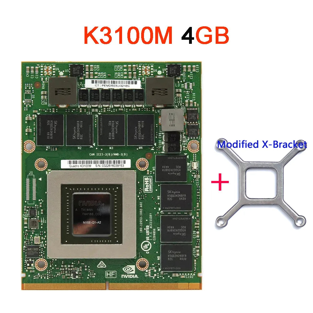 Quadro K3100 K3100M GDDR5 4GB N15E-Q1-A2 Grafikkarte mit X-Blende für Apple iMac A1312 27 Zoll (2010/2011)