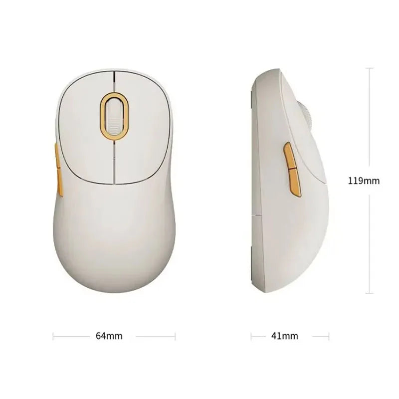 Xiaomi Wireless Mouse 3 Color Version Bluetooth Dual Mode 2.4GHz 1200DPI Ergonomic Optical Laptop Computer Soft-tone Keying Game