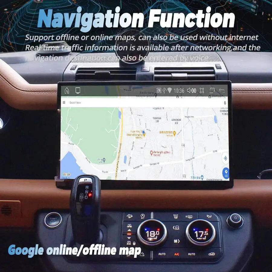 Navirider GPS Navigation Auto Carplay For Land Rover Defender 90/110/130 L663 2018-2024 Car Radio 4G 13 Inch Android 15 Screen
