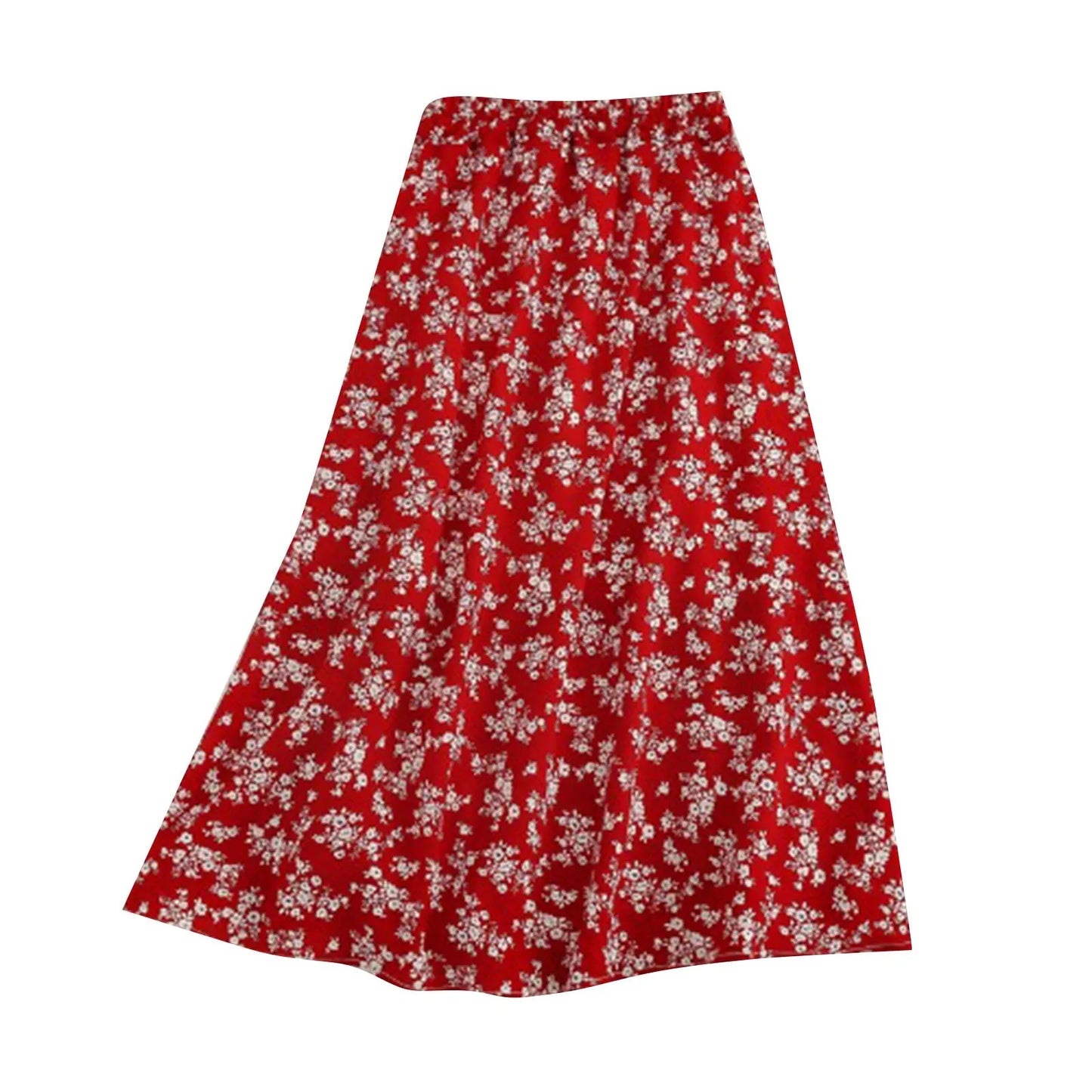 Women's Fashion And All-match Spring And Summer Casual Retro Temperament Floral Printed Skirt Falda Larga Elegante Para Mujer