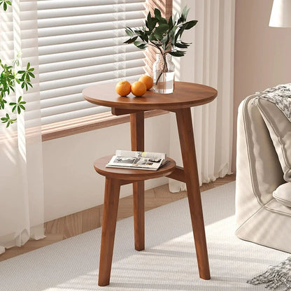 Modern Bedside Cabinets Coffee Table   Solid Wood Side Table Movable Living Room Small Coffee Table Home Furniture New