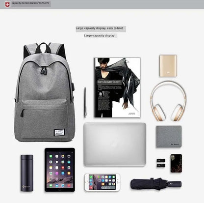 Trendy men and women Minimalist Backpack Versatile Backpack Large Capacity Student Backpack Computer Travel Bag Washable