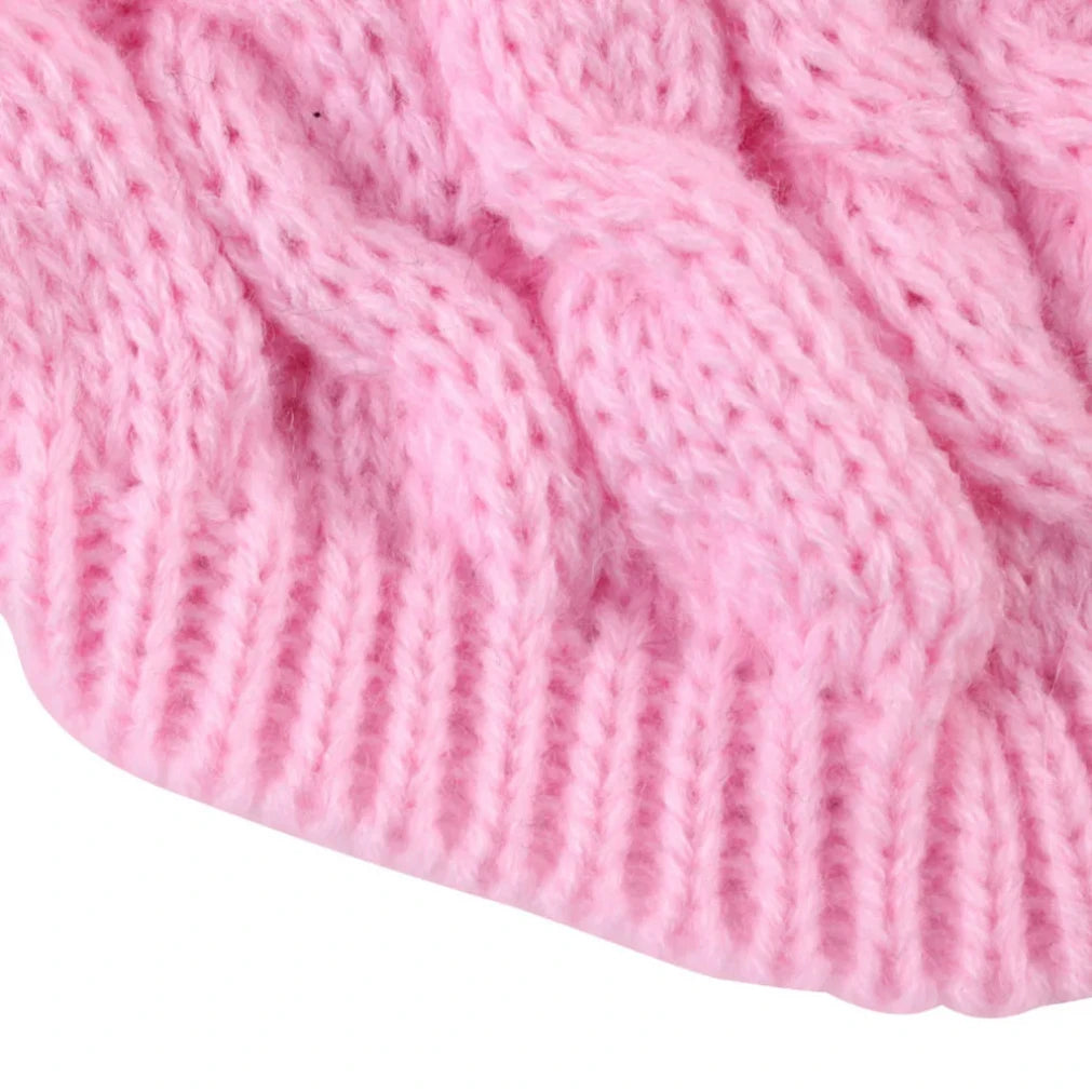 New Pet Small Pet Dog Clothes Sweater Fashion Autumn Winter Solid Fried Dough Twists Knitting Warm Comfort Clothing Wholesale