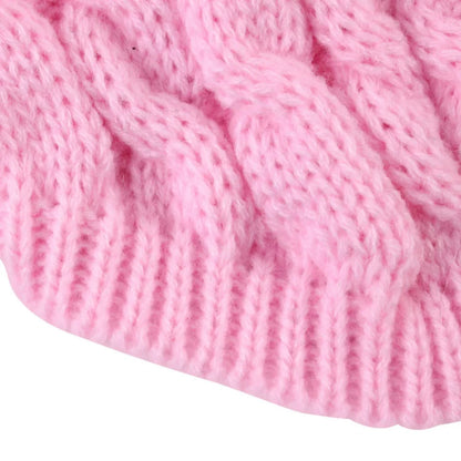 New Pet Small Pet Dog Clothes Sweater Fashion Autumn Winter Solid Fried Dough Twists Knitting Warm Comfort Clothing Wholesale