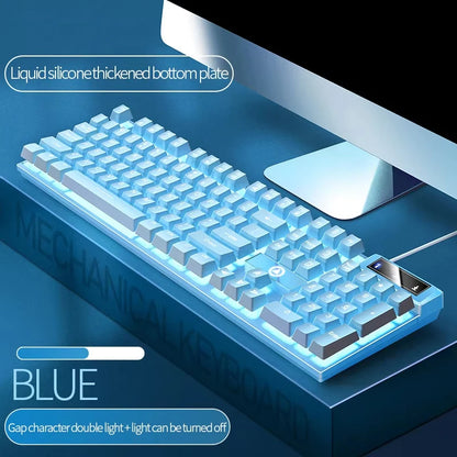Mechanical Feel Wired Gaming Keyboard Mixed RGB Backlit Keyboard Support Waterproof For Gamer For PC Laptop Desktop E-Sport