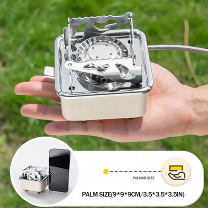 Foldable Portable Camping Stove Mini Heater Gas Burner Cookware Barbecue Camping Equipment Outdoor Camping Furnace