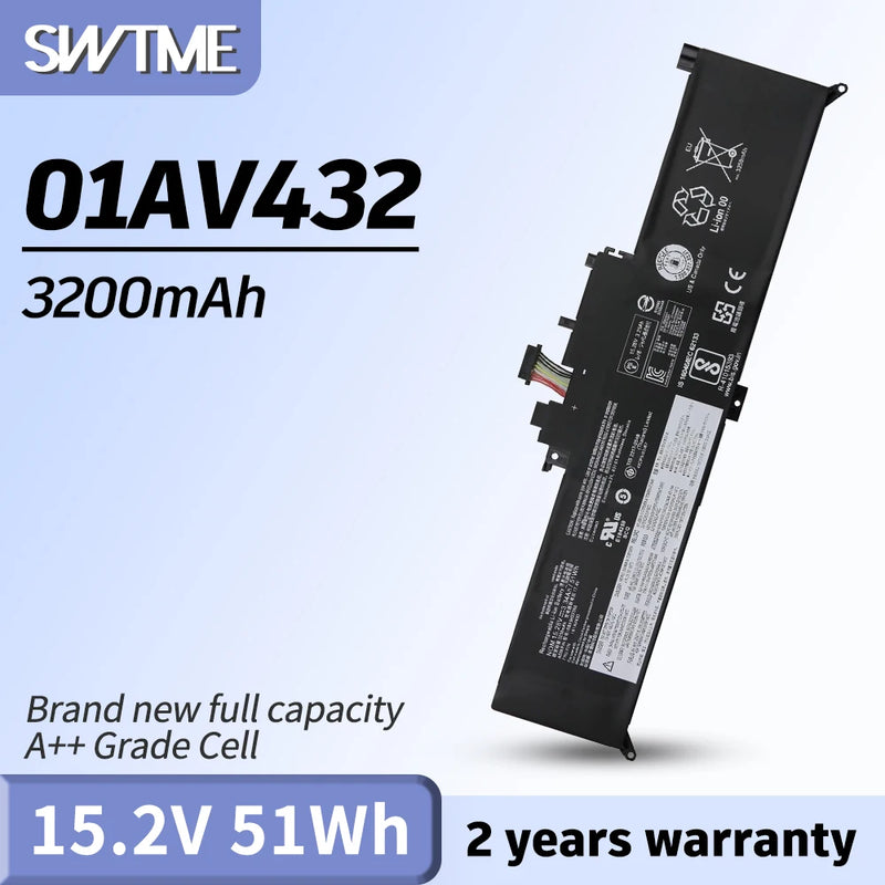 01AV432 01AV433 01AV434 00HW026 00HW027 Laptop Battery for Lenovo ThinkPad Yoga 260 370 X380 SB10K97589 SB10K97590 SB10K97591