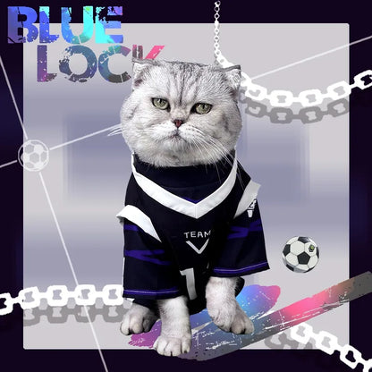Pet Clothes Nagi Seishiro Cosplay Costume Cat Suit Jumpsuit Dog Cosplay Outfits Halloween Suit Custom Made