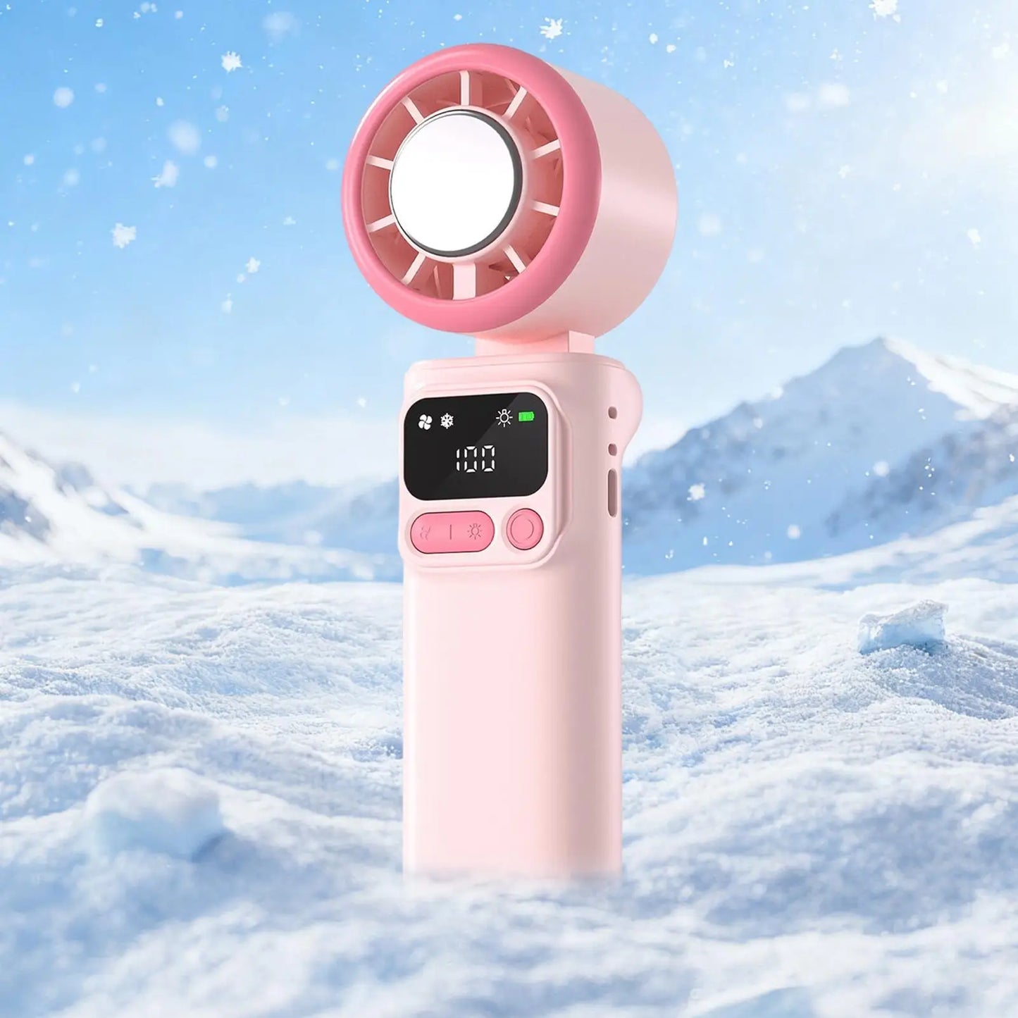 Portable Fan Handheld 5 Speeds Rechargeable Foldable Quiet Cooling Portable Tabletop Fan For Outdoor Travel Beach Camping Hiking