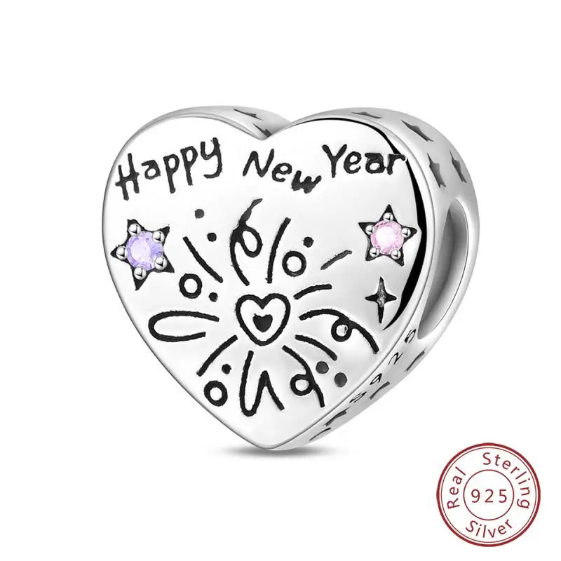 Original 925 Sterling Silver Charms Beads Winter Snowflake Snowman Igloo Penguin Pendant Fit Bracelet Women Jewelry Gift