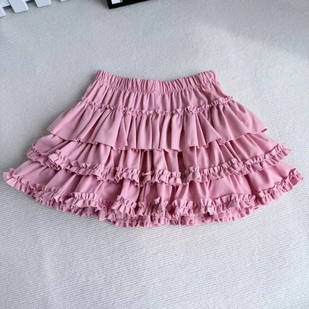 Sweet And Spicy High Waist Puffy Half-length Skirt for Women Anti-exposure Bow-knot Short Cake Skirt Spring Summer New Style