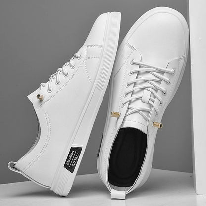 Casual Shoes, Cowhide Sports Shoes, Flat Shoes, Classic Men's Casual Shoes, Spring and Autumn New Styles, Trendy Casual Shoes