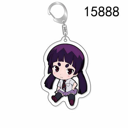 Anime Blue Exorcist -The Blue Night Saga- Okumura Rin Shiemi Moriyama Cosplay Costume Keychain Acrylic Key Chain Pendant Keyring
