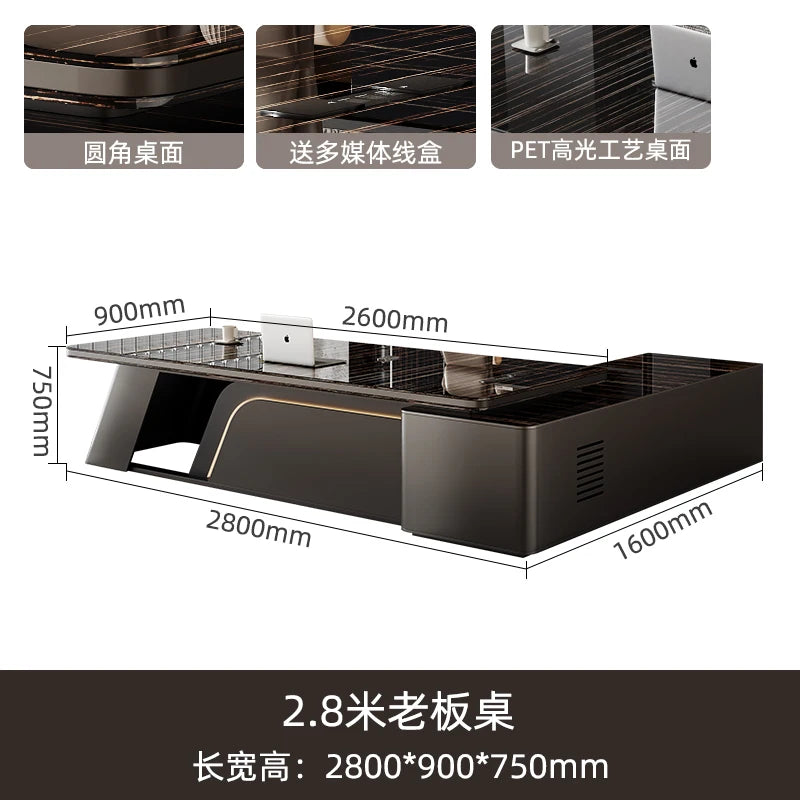 Space Saving Modern Office Desk Storage Executive Computer Office Desk Minimalist Lshaped Escritorio Oficina Office Furniture