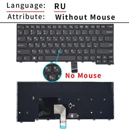 100%New US/Russian for Lenovo Thinkpad T440 T440S T431S T440P T450 T450S T460 E431 E440 L440 L450 L460 L470 Laptop Keyboard