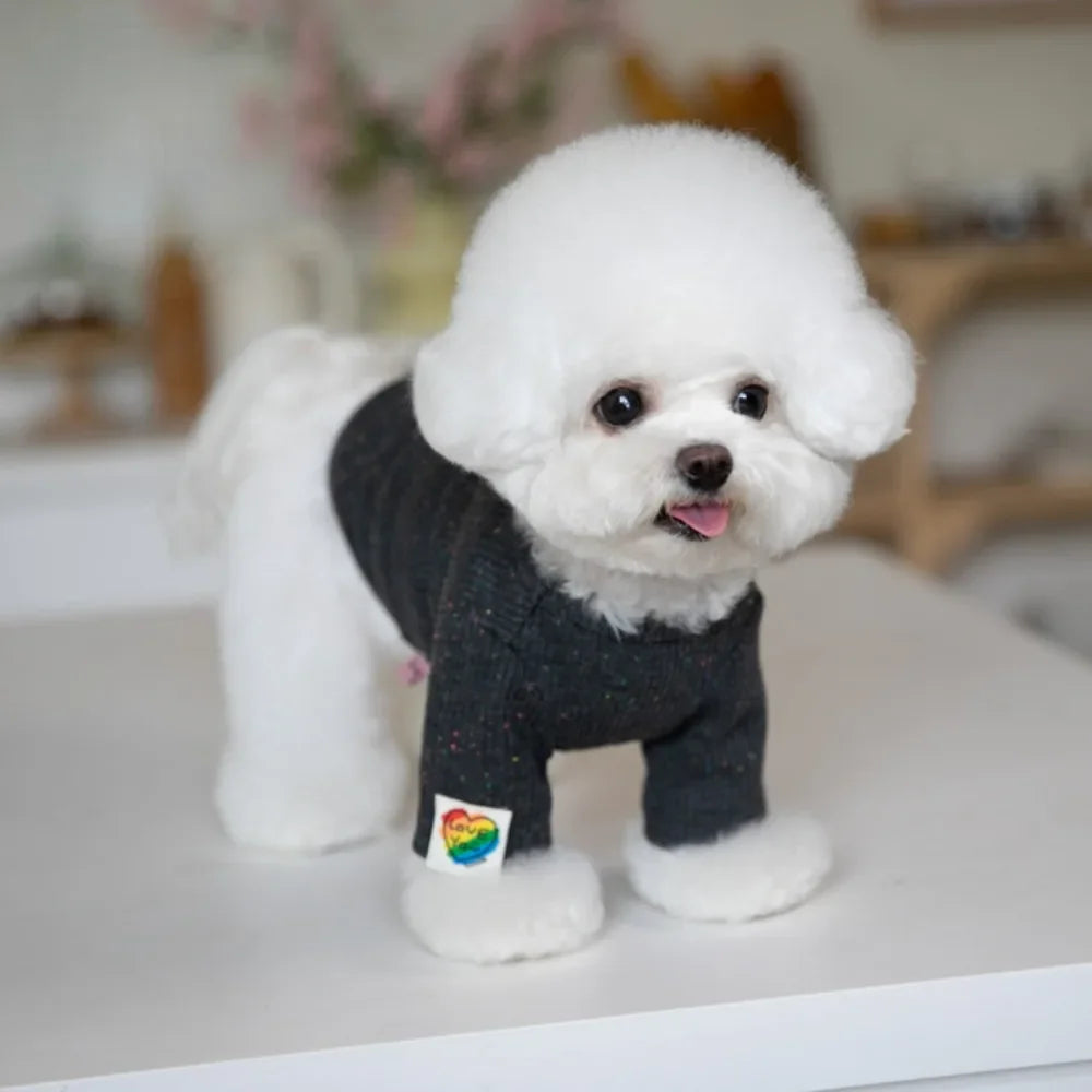Love Pet Dog Clothes  Winter Fashion Knitted Warm Inner Pet Base Clothes Dog Two Legged T-Skirt Puppy Clothing for Small Dogs