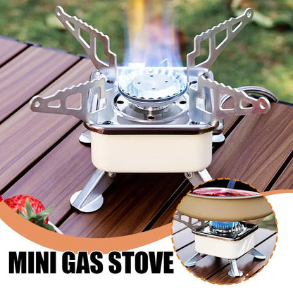 Foldable Portable Camping Stove Mini Heater Gas Burner Cookware Barbecue Camping Equipment Outdoor Camping Furnace