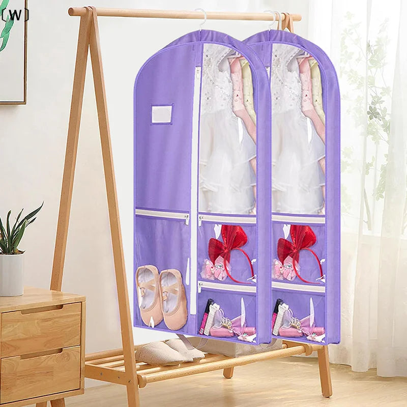 〔W〕Dance Garment Bags For Dancers 40" Garment Bags For Dance Costumes With 3 Pockets Cheer Uniform Garment Bag〔Winter1〕
