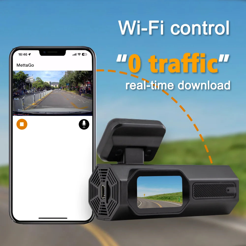 Dash Cam 2K For Car DVR WiFi Dash Camera Vehicle DVR Recorder HD Video Recorder Web App Control