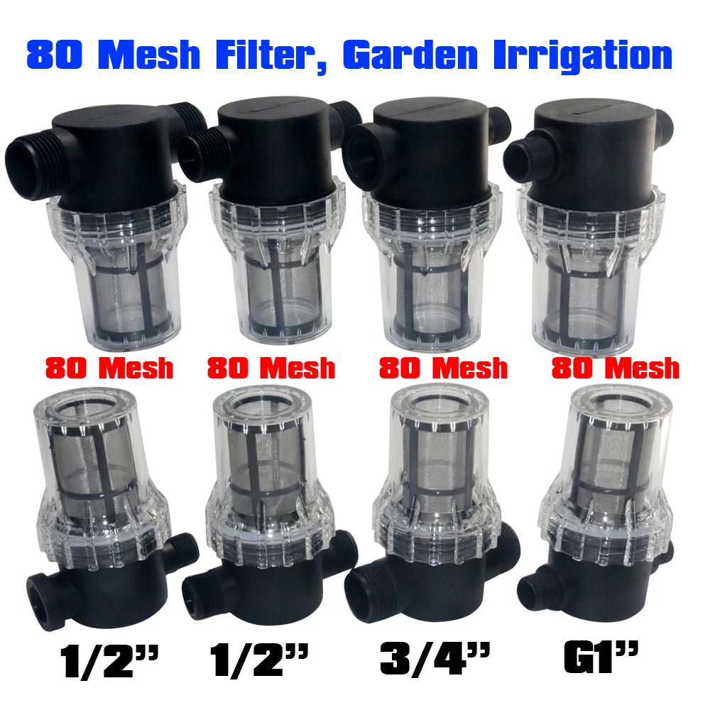 Fish Tank Filter 80 Mesh Stainless Steel Mesh Filter Farm Equipment Garden Irrigation Water Connection Filtration