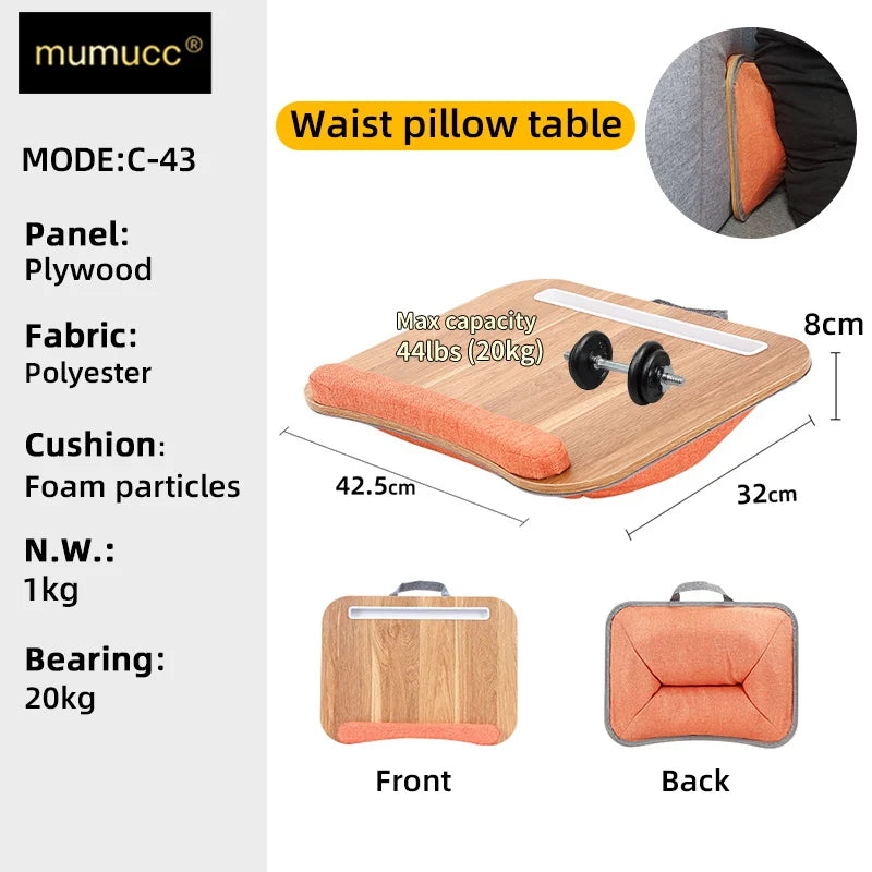 MUMUCC Study Table Bed Desk Student Dormitory Bedroom Laptop Desk Pillow Small Table Applicable To Students Etc
