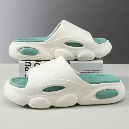 Thick soled sandals suitable for men to wear outside, height increasing, sporty and trendy home slippers for men