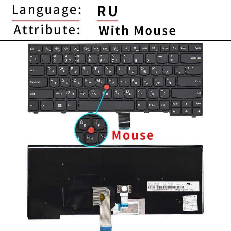 100%New US/Russian for Lenovo Thinkpad T440 T440S T431S T440P T450 T450S T460 E431 E440 L440 L450 L460 L470 Laptop Keyboard
