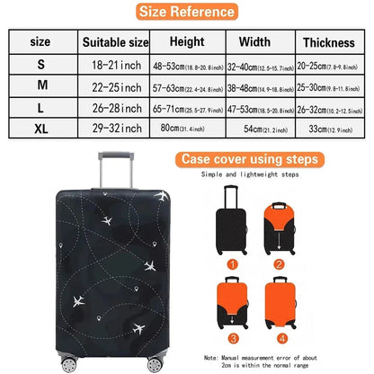 Travel Suitcase Set Is Suitable for 18-32 Inch Stretch Fabric Covers Travel Accessories Luggage Protection Covers Bear Printing