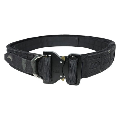 DRAGON EDGE Men's Tactical Duty Waist Belt Nylon Fabric Light Weight Belt with Quick Release Alloy Buckle
