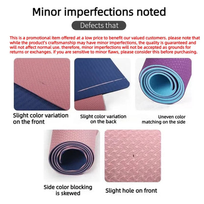 Eco-Friendly TPE Foldable Yoga Mat Double-Sided Non-Slip Travel Fitness Exercise Mat for Pilates and Floor Workouts