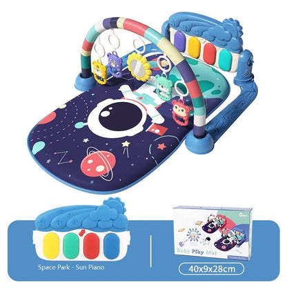 Baby Fitness Racket Piano Toy Newborn Baby Music Pedal Piano Fitness Equipment Soft Detachable Baby Climbing Mat Pedal Toy